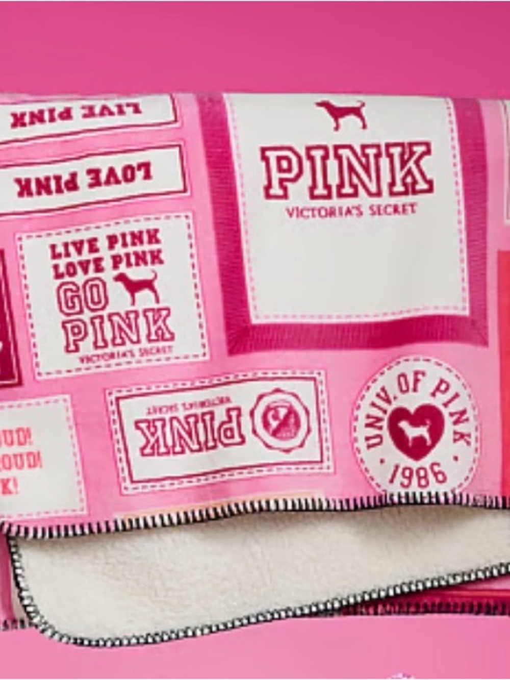 Victoria's Secret PINK Limited Edition
Collectible Patchwork Plush Blanket